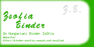 zsofia binder business card